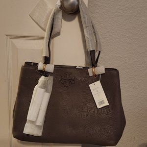 ***BRAND NEW with tags*** Tory Burch  -TRIPLE-COMPARTMENT Purse Silver Maple